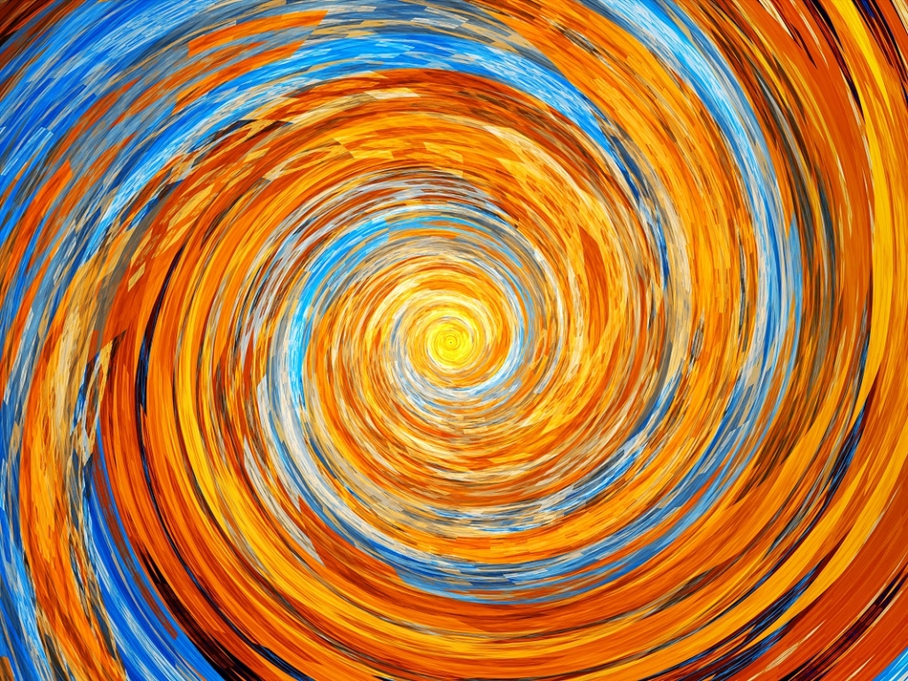 Colorful spiral fractal, computer generated abstract background
