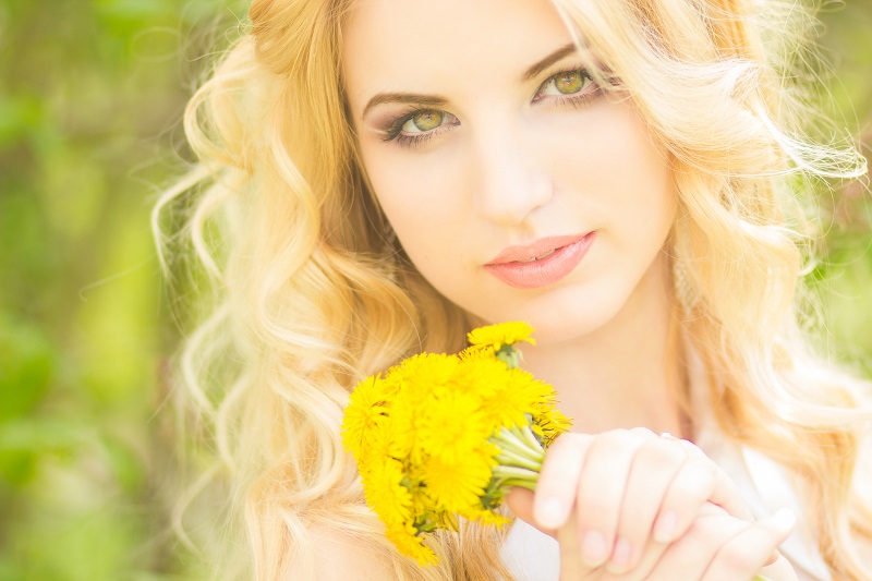 Portrait of a beautiful young blonde woman
