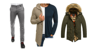stylizacja zimowa - sweter długi męski
