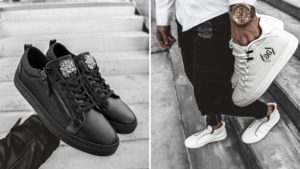 czarne i białe sneakersy