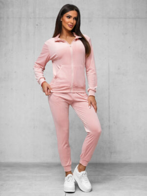 dres welurowy różowy damski 35c1610