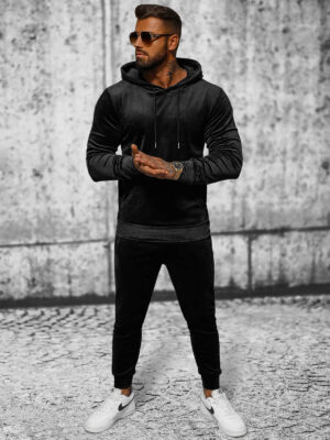 dres welurowy czarny męski 8c1171