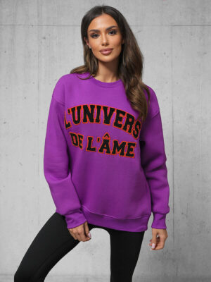 fioletowa bluza oversize unisex