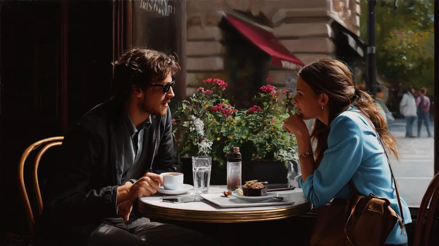 randka w kawiarni