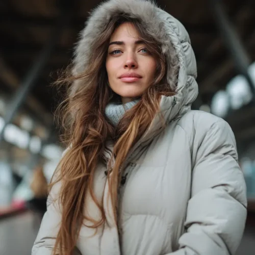 szara kurtka zimowa damska