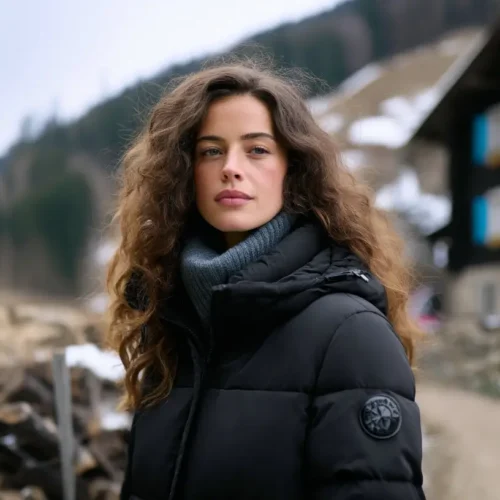 kobieta w kurtce zimowej