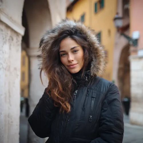 kobieta w kurtce zimowej Ozonee